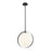 Z-Lite Midnetic 1 Light 15" Mini Pendant, Matte Black, Matte Opal - 730P12-MB