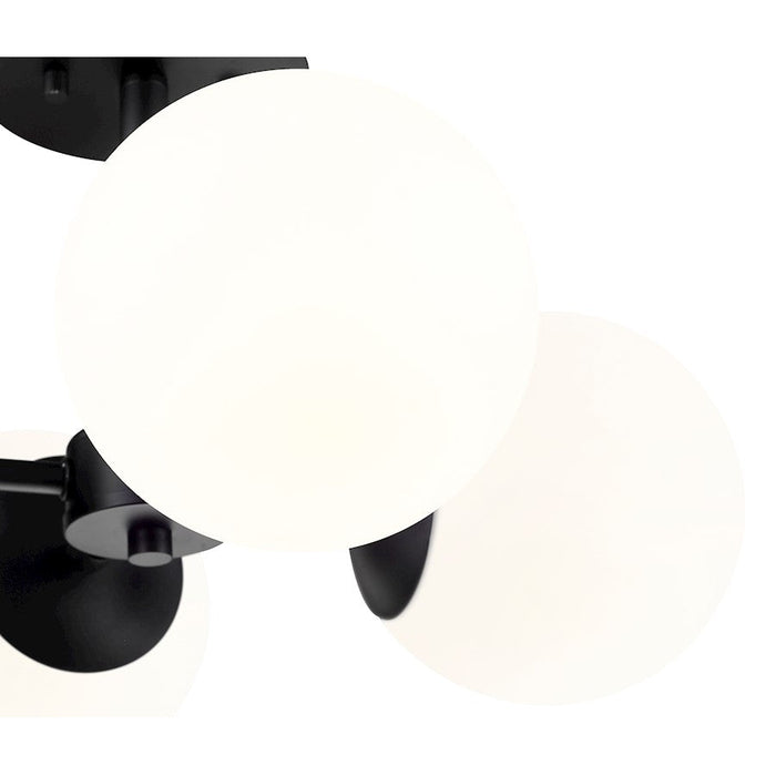 Z-Lite Midnetic 4 Light Semi Flush Mount, Matte Black