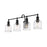 Z-Lite Bryant 4 Light Vanity in Matte Black/Clear Seedy - 734-4V-MB