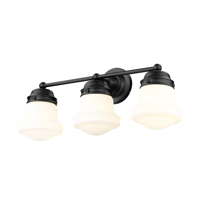 Z-Lite Vaughn 3 Light Vanity in Matte Black/Opal - 735-3V-MB