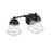 Z-Lite Vaughn 2 Light Vanity in Matte Black/Clear Seedy - 736-2V-MB