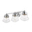 Z-Lite Vaughn 3 Light Vanity in Chrome/Clear Seedy - 736-3V-CH