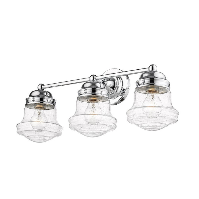 Z-Lite Vaughn 3 Light Vanity in Chrome/Clear Seedy - 736-3V-CH