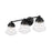 Z-Lite Vaughn 3 Light Vanity in Matte Black/Clear Seedy - 736-3V-MB