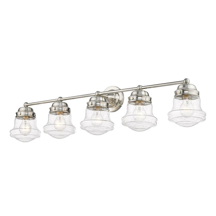 Z-Lite Vaughn 5 Light Vanity in Brushed Nickel/Clear Seedy - 736-5V-BN