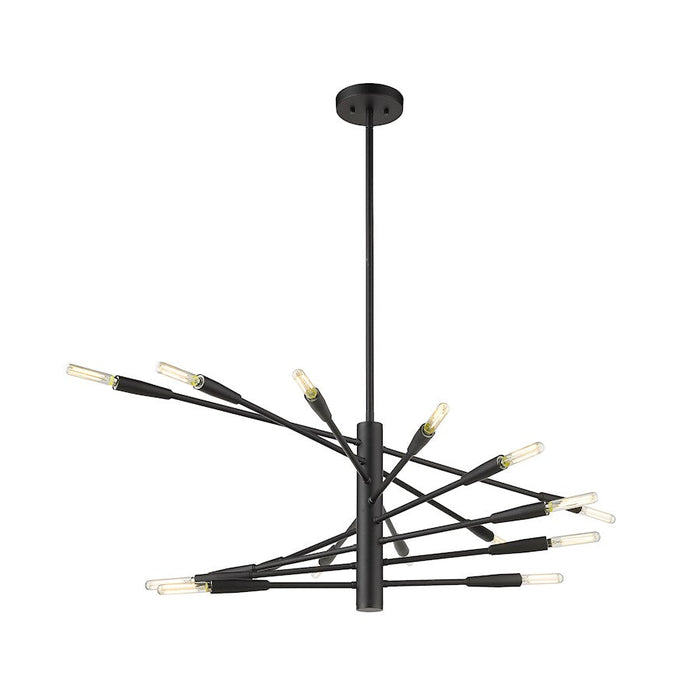 Z-Lite Ascension 16 Light Chandelier in Matte Black - 737-16MB