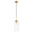 Z-Lite Monty 1 Light Pendant, Heritage Brass/Clear