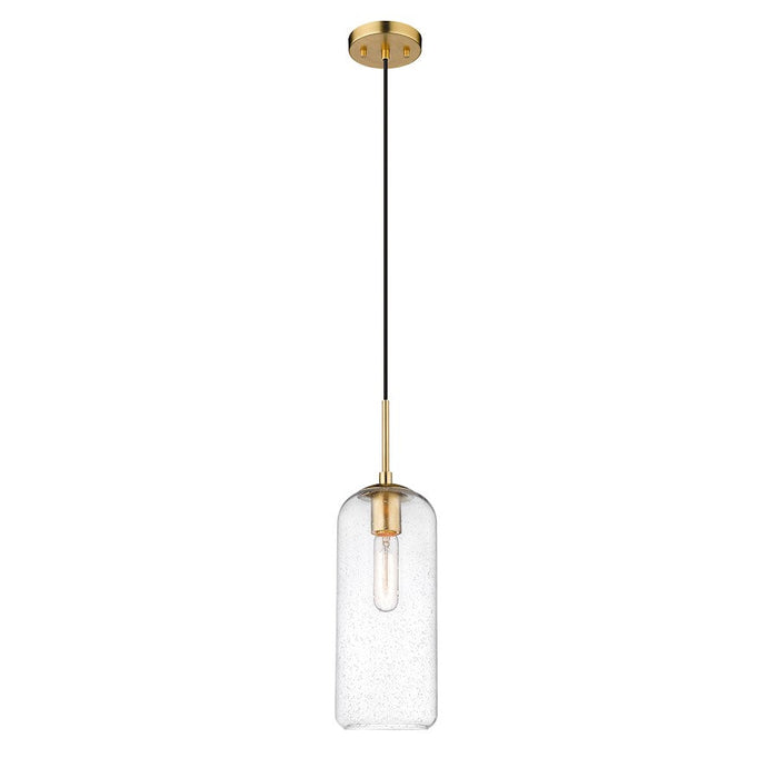 Z-Lite Monty 1 Light Pendant, Heritage Brass/Clear