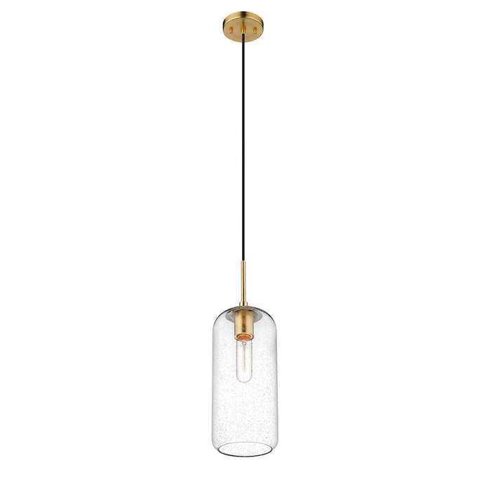 Z-Lite Monty 1 Light Pendant, Heritage Brass/Clear