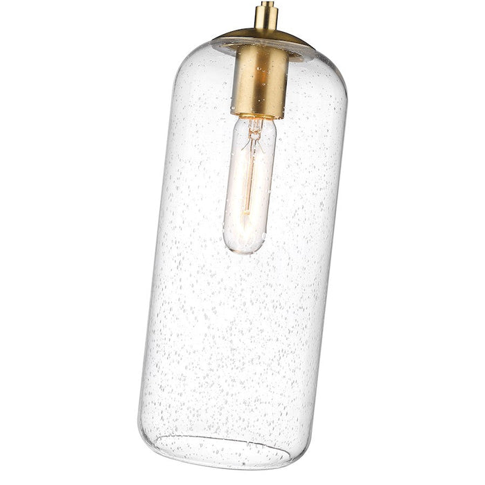 Z-Lite Monty 1 Light Pendant, Heritage Brass/Clear