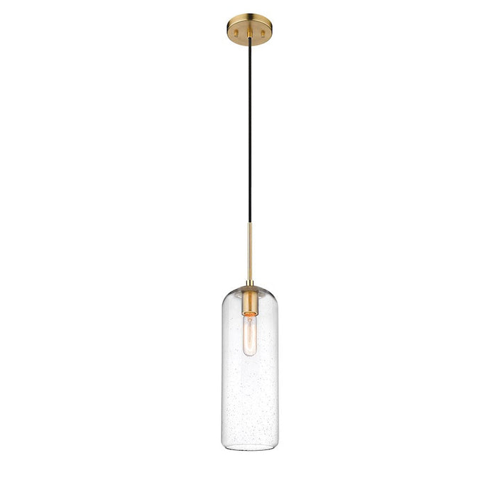 Z-Lite Monty 1 Light 22" Pendant, Heritage Brass/Clear - 738P22-HBR