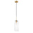 Z-Lite Monty 1 Light Pendant, Heritage Brass/Clear