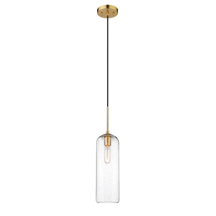 Z-Lite Monty 1 Light Pendant, Heritage Brass/Clear