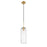 Z-Lite Monty 1 Light Pendant, Heritage Brass/Clear