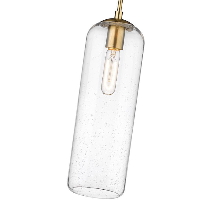 Z-Lite Monty 1 Light Pendant, Heritage Brass/Clear