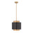 Z-Lite Harlech 1 Light Pendant, Bronze/Rubbed Brass - 739P12-BRZ-RB