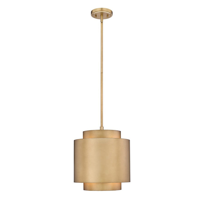 Z-Lite Harlech 1 Light Pendant, Rubbed Brass/Rubbed Brass - 739P12-RB