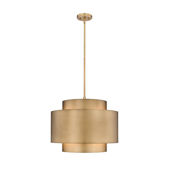 Z-Lite Harlech 3 Light Pendant, Rubbed Brass/Rubbed Brass - 739P24-RB