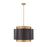 Z-Lite Harlech 4 Light Pendant, Bronze/Rubbed Brass - 739P32-BRZ-RB