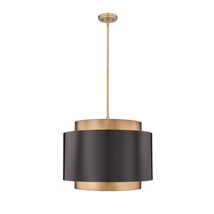 Z-Lite Harlech 4 Light Pendant, Bronze/Rubbed Brass - 739P32-BRZ-RB