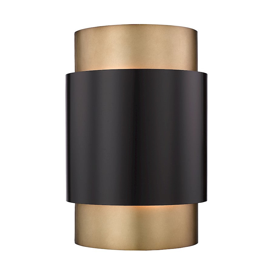 Z-Lite Harlech 2 Light Wall Sconce, Bronze/Rubbed Brass - 739S-BRZ-RB