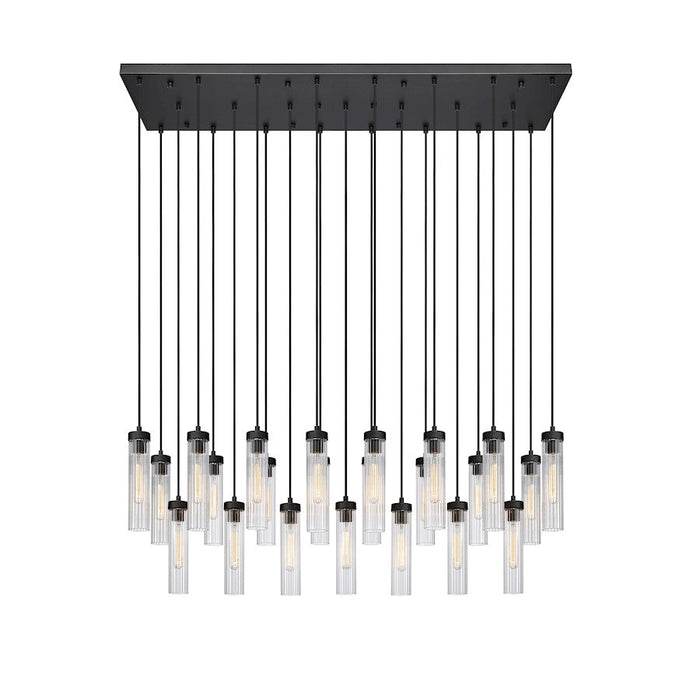 Z-Lite Beau 23 Light Chandelier, Matte Black/Clear - 740P-23L-MB