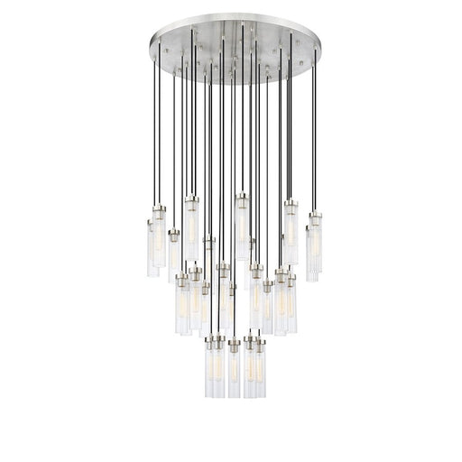 Z-Lite Beau 27 Light Chandelier, Brushed Nickel/Clear - 740P-27R-BN