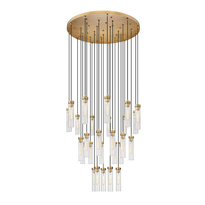 Z-Lite Beau 27 Light Chandelier, Rubbed Brass/Clear - 740P-27R-RB