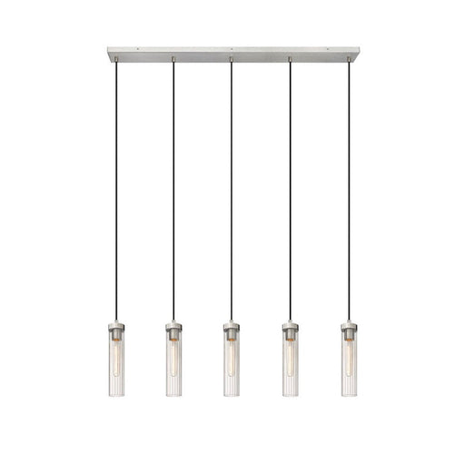 Z-Lite Beau 5 Light 5" Chandelier, Brushed Nickel/Clear - 740P-5L-BN