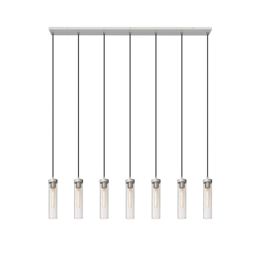 Z-Lite Beau 7 Light 5" Chandelier, Brushed Nickel/Clear - 740P-7L-BN