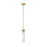 Z-Lite Beau 1 Light Pendant, Rubbed Brass/Clear - 740P-ROD-RB