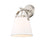 Z-Lite Z-Studio Linen Pendant 1 Light Wall Sconce, Nickel/Ivory - 743-1S-BN