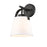 Z-Lite Z-Studio Linen Pendant 1 Light Wall Sconce, Matte Black/Ivory - 743-1S-MB