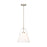 Z-Lite Z-Studio Linen Pendant 1 Light 12" Pendant, Nickel/Ivory - 743P12-BN