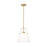 Z-Lite Z-Studio Linen Pendant 1 Light 12" Pendant, Brass/Ivory - 743P12-HBR