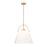 Z-Lite Z-Studio Linen Pendant 1 Light 18" Pendant, Brass/Ivory - 743P18-HBR