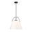 Z-Lite Z-Studio Linen Pendant 1 Light 18" Pendant, Matte Black/Ivory - 743P18-MB