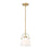 Z-Lite Z-Studio Linen Pendant 1 Light 8" Pendant, Brass/Ivory - 743P8-HBR