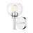 Z-Lite Sutton 1 Light Wall Sconce, Chrome/Clear - 7502-1S-CH