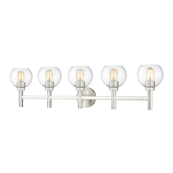 Z-Lite Sutton 5 Light Vanity, Brushed Nickel/Clear - 7502-5V-BN