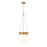 Z-Lite Calhoun 1 Light 13" Pendant, Heritage Brass/White Opal - 7505P13-HBR