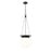 Z-Lite Calhoun 1 Light 13" Pendant, Matte Black/White Opal - 7505P13-MB