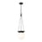 Z-Lite Calhoun 1 Light 9" Pendant, Matte Black/White Opal - 7505P9-MB