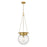 Z-Lite Calhoun 1 Light 13" Pendant, Heritage Brass/Clear Seedy - 7506P13-HBR