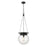 Z-Lite Calhoun 1 Light 13" Pendant, Matte Black/Clear Seedy - 7506P13-MB