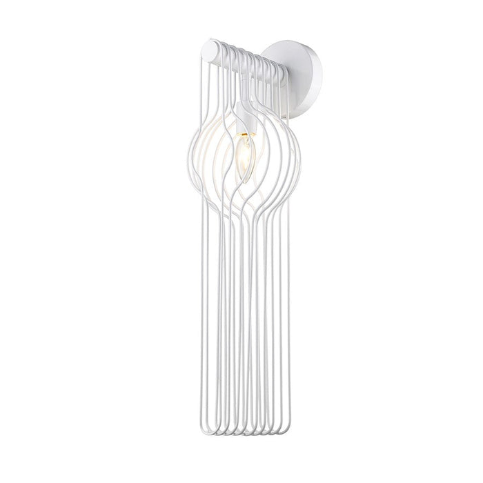 Z-Lite Contour 1 Light 24.5" Wall Sconce, White, Gloss White - 801-1SL-WH