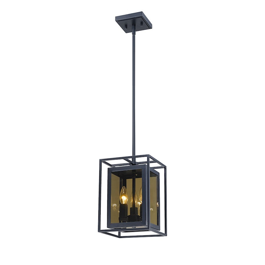 Z-Lite Infinity 3 Light 11.75" Mini Pendant, Misty Charcoal, Smoke - 802MP-MC