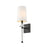 Z-Lite Sophia 1 Light 20.25" Wall Sconce, Matte Black, White - 803-1S-MB