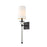 Z-Lite Mia 1 Light 24.5" Wall Sconce, Matte Black, White - 805-1S-MB