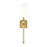 Z-Lite Mia 1 Light 24" Wall Sconce, Rubbed Brass/White